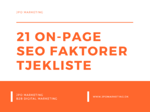 21 seo on-page faktorer i praktisk tjekliste